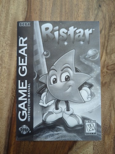Ristar game gear - ristar, manual