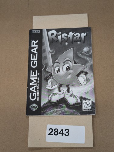 Ristar game gear manual - gear,